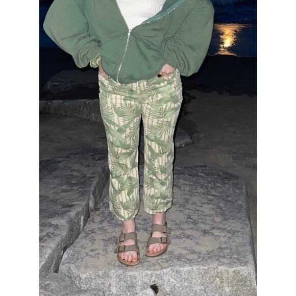 MuMu Blue Show Me Your MuMu Cropped Hawn trouser bamboo palm leaf, size 28 - Picture 6 of 10